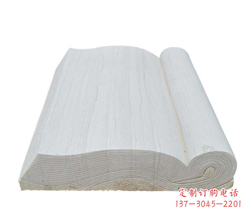 辽宁石雕无字书籍雕塑