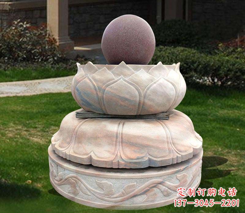辽宁石雕小区风水球雕塑
