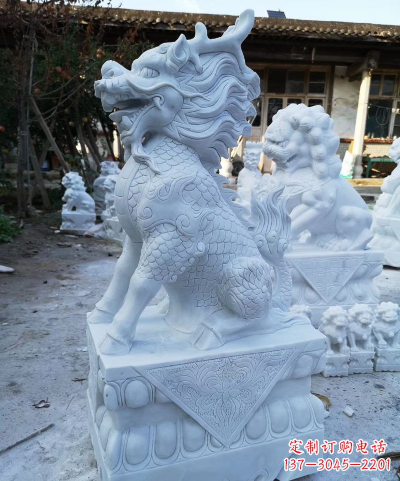 辽宁石雕镇宅麒麟动物雕塑