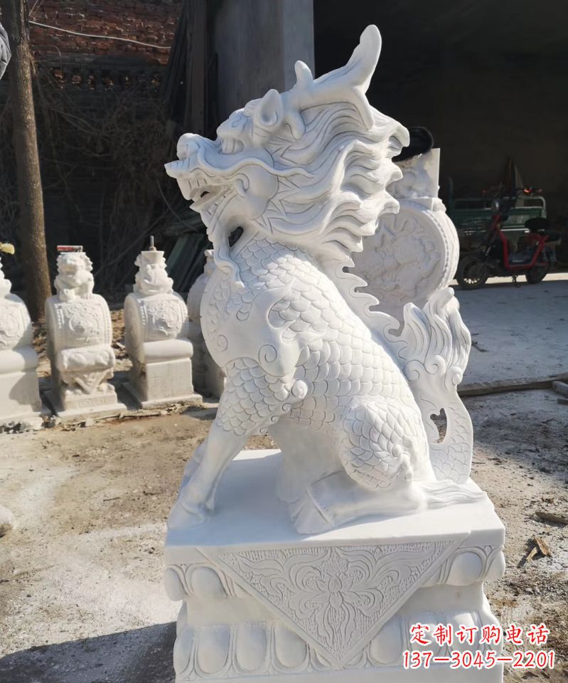 辽宁石雕镇宅麒麟神兽雕塑