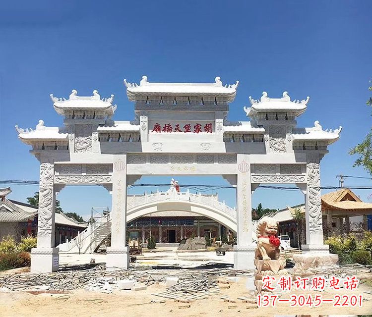 辽宁石牌坊的雕刻