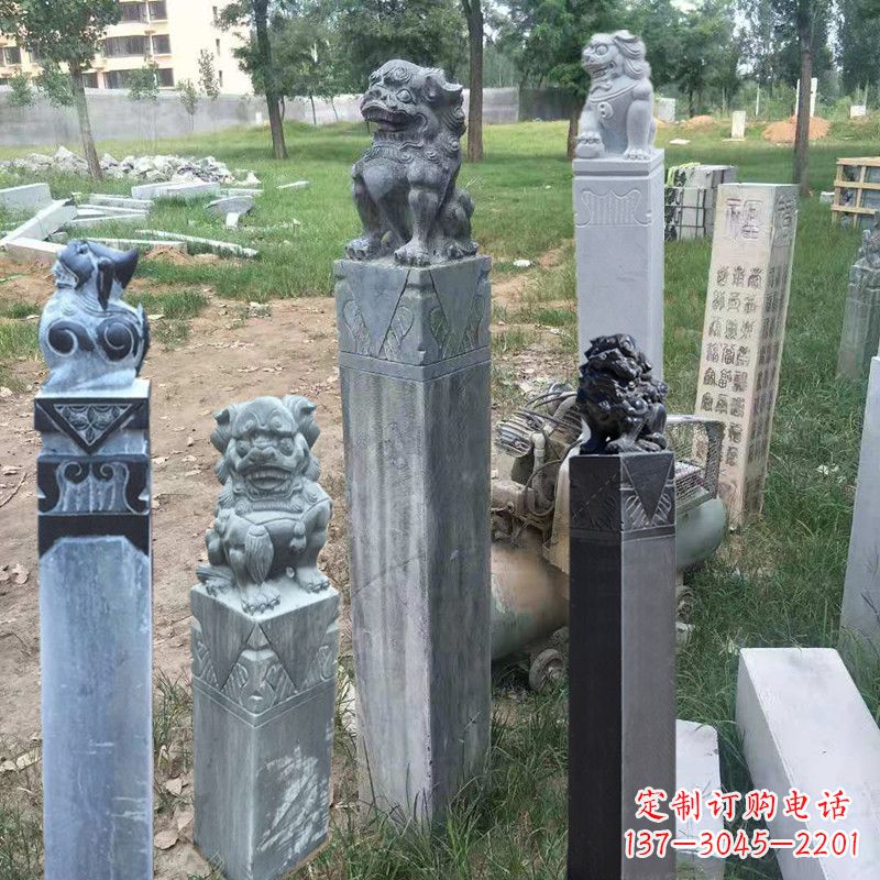 辽宁石狮子拴马柱