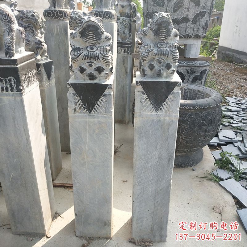 辽宁拴马桩石雕