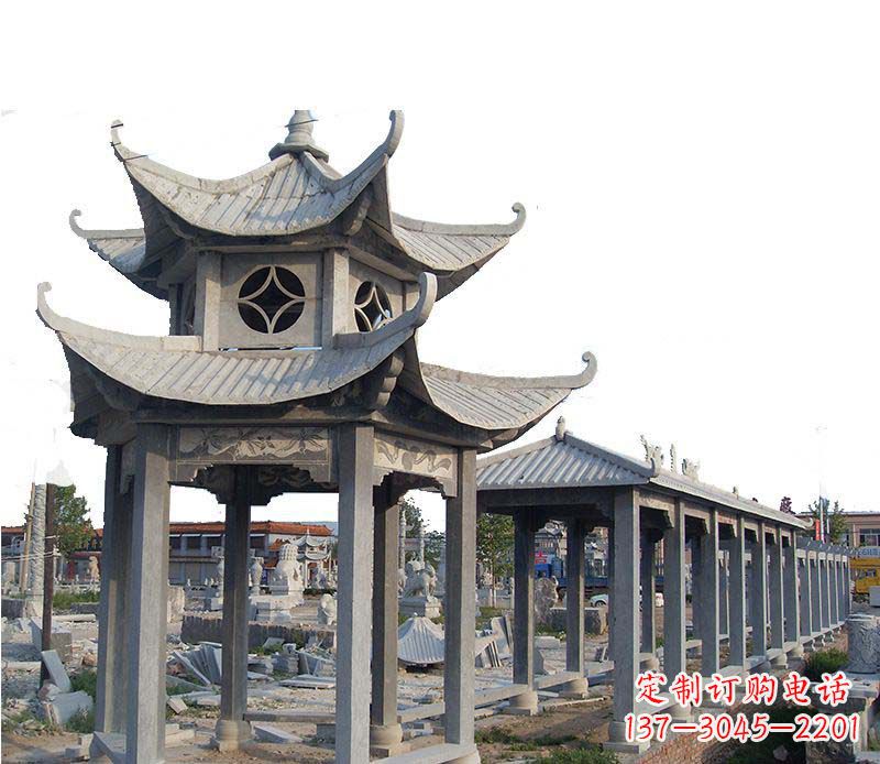 辽宁双层仿古凉亭石雕