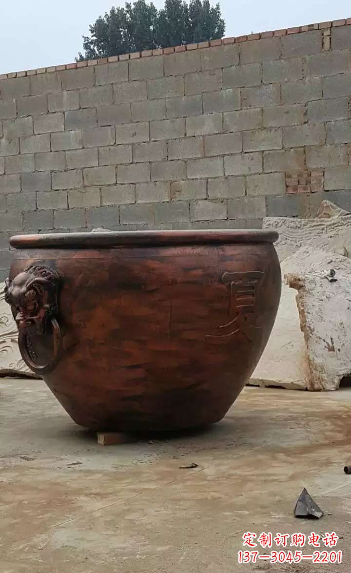 辽宁水缸铜雕
