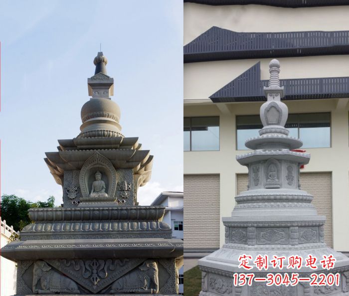 辽宁寺庙景观舍利塔石雕 (3)