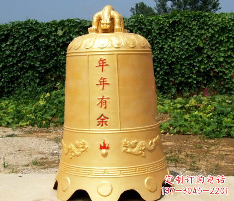 辽宁寺庙铜钟雕塑 (2)