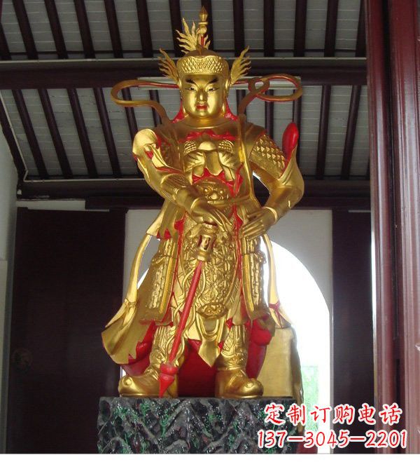 辽宁寺庙韦陀菩萨铜雕