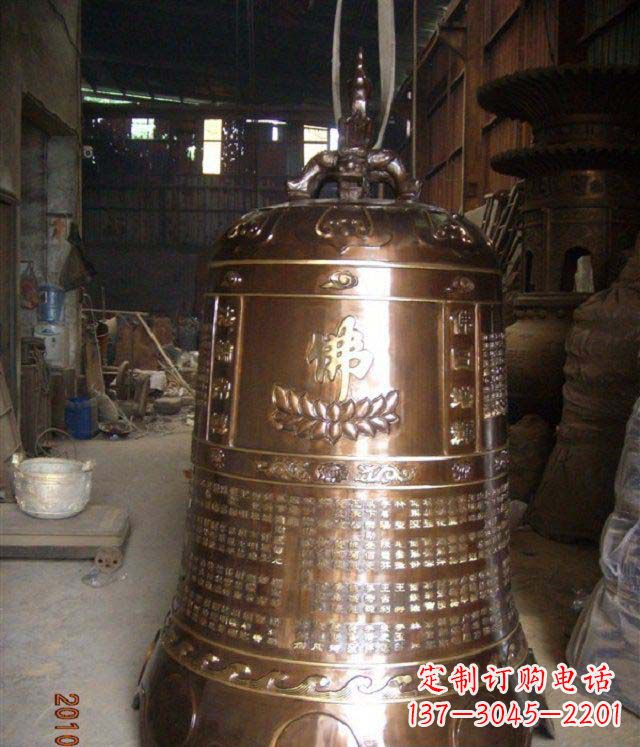 辽宁寺庙铸铜钟铜雕