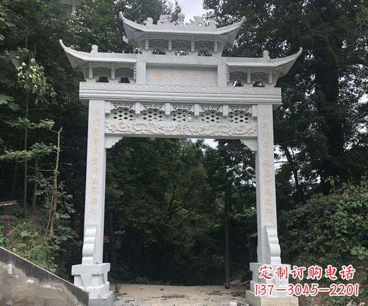 辽宁寺院牌坊石雕
