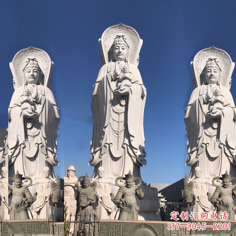 辽宁送子观音大型石雕塑