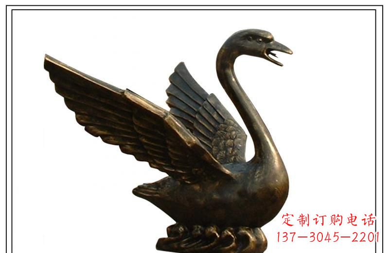 辽宁天鹅喷泉铜雕