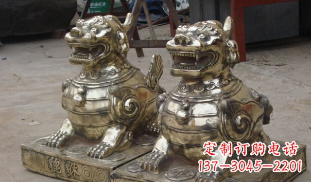 辽宁庭院招财貔貅动物铜雕
