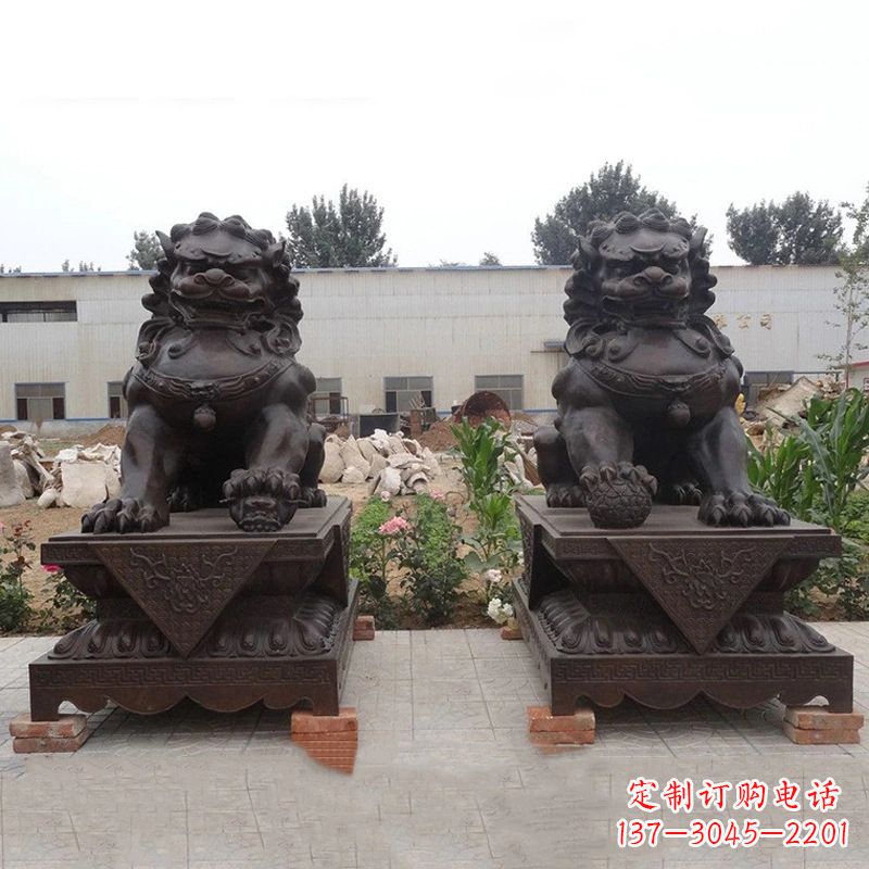 辽宁铜雕北京狮子