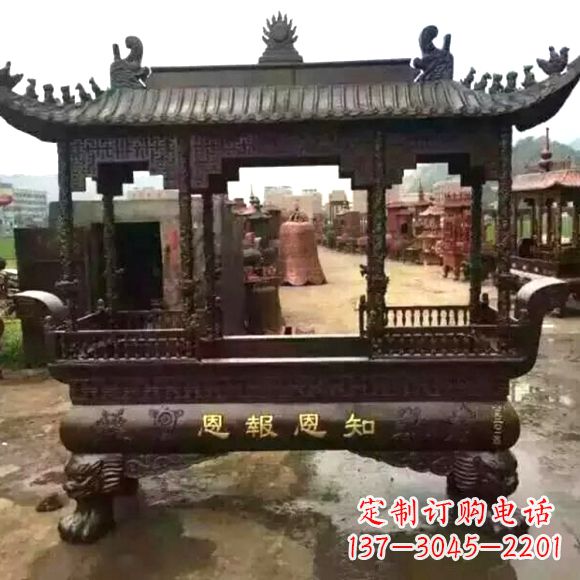 辽宁铜雕纯铜香炉