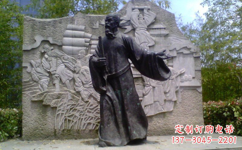 辽宁铜雕古代名人雕塑
