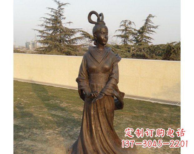 辽宁铜雕古代美女人物雕塑