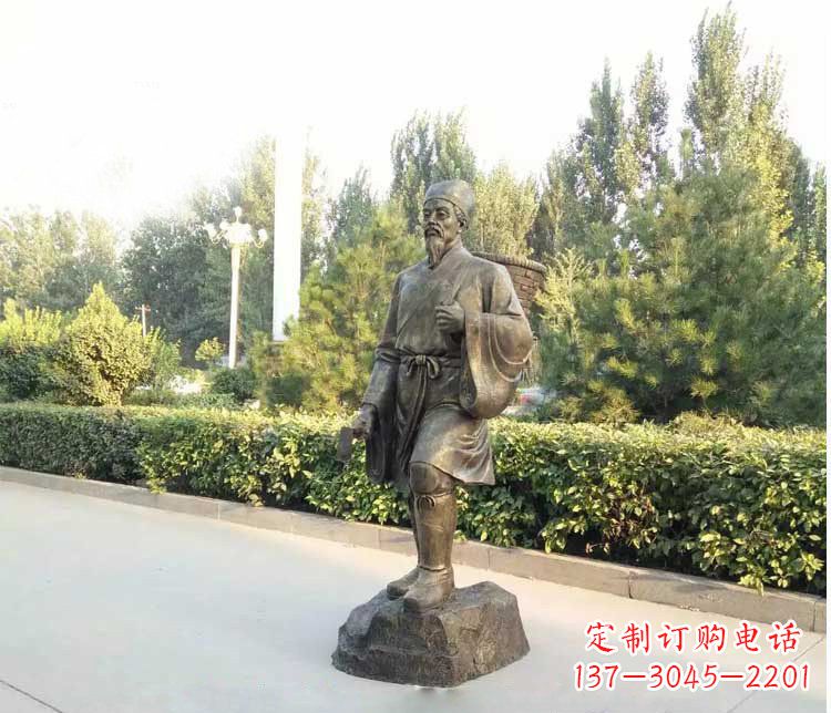 辽宁铜雕古代名医李时珍雕塑