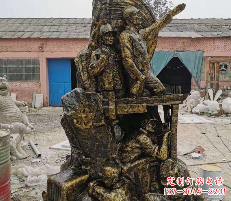 辽宁铜雕广场解放战士雕塑