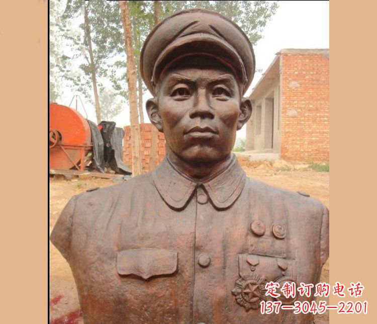 辽宁铜雕广场军人胸像雕塑