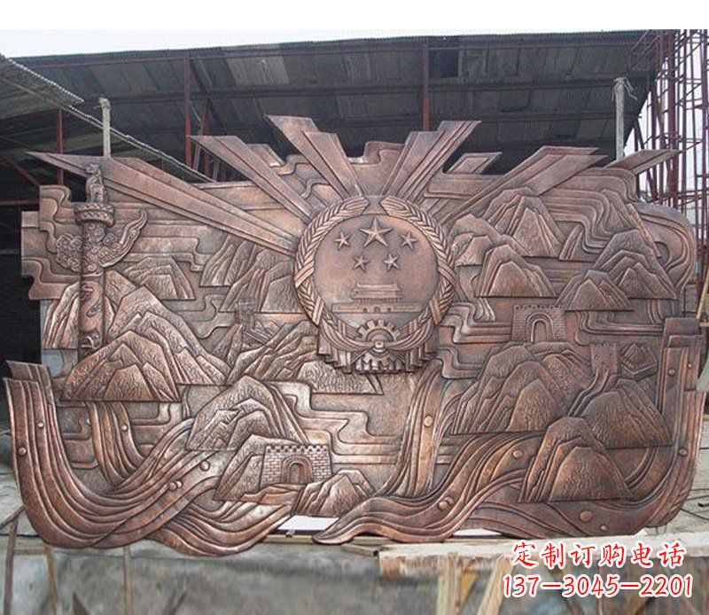 辽宁铜雕广场军人壁画雕塑摆件