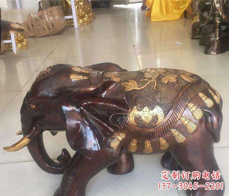 辽宁铜雕室内装饰小象雕塑摆件