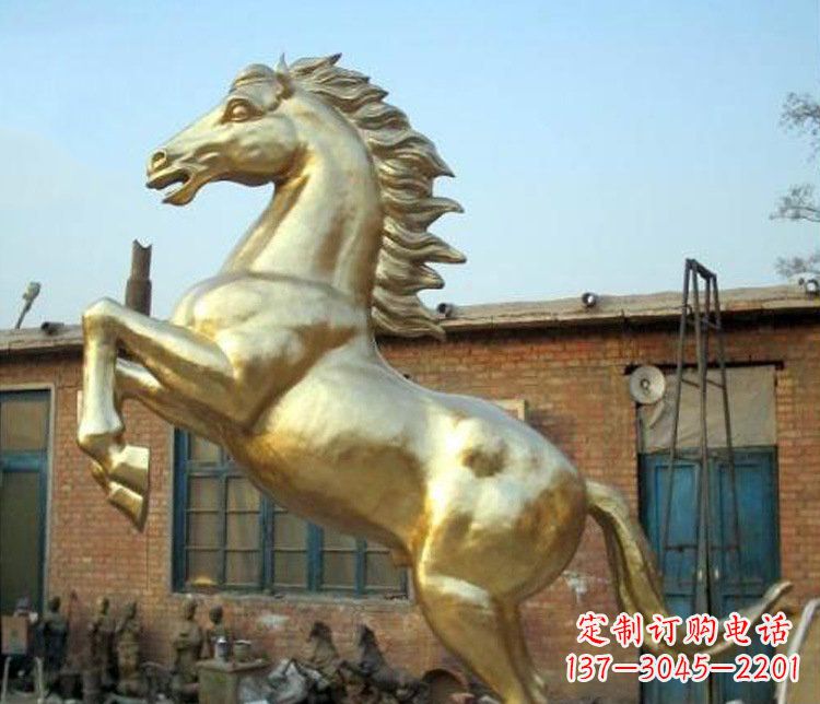 辽宁铜雕室商场招财动物马雕塑