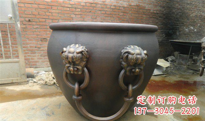 辽宁铜雕水缸寺庙景观雕塑_2