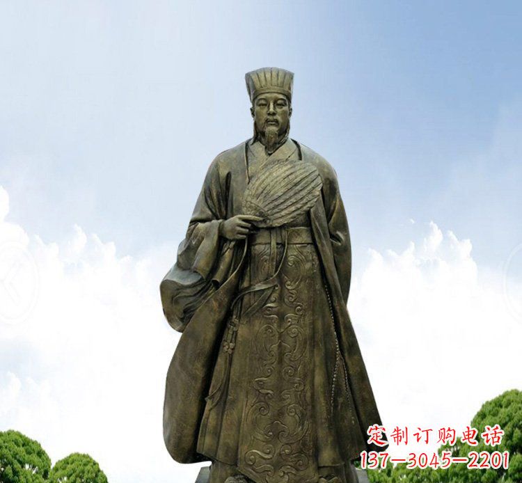 辽宁铜雕伟人诸葛亮古代历史人物