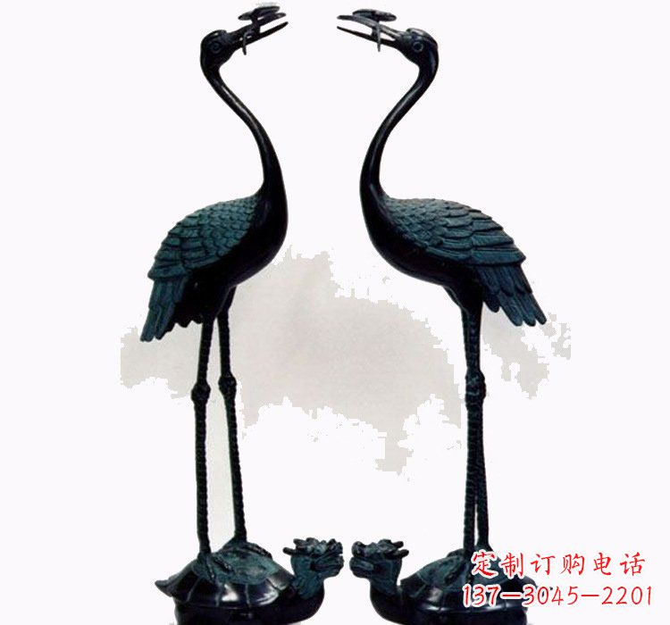 辽宁铜雕仙鹤和龙龟
