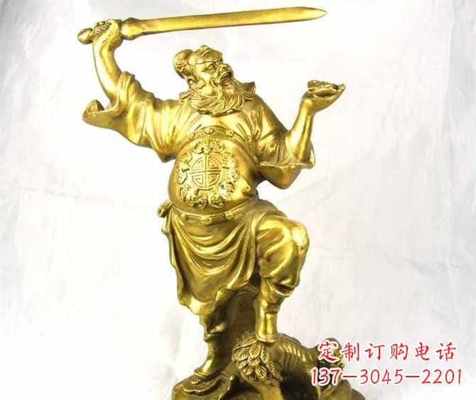 辽宁铜雕赵公明古代人物雕塑