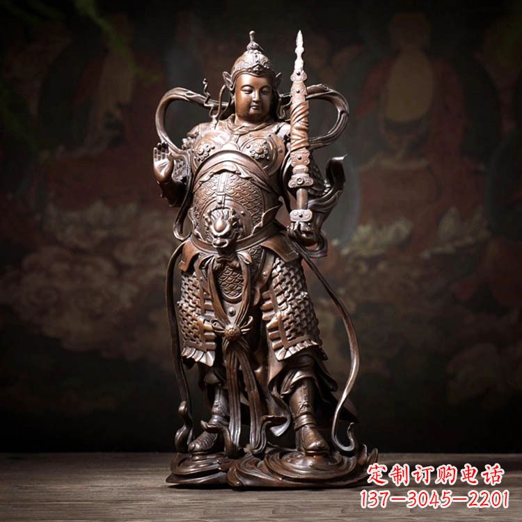 辽宁托塔李靖天王铜雕