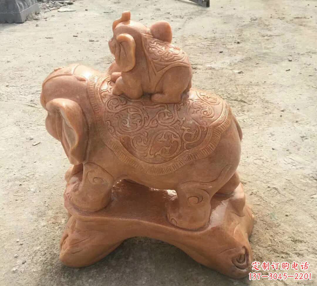 辽宁晚霞红小象招财动物