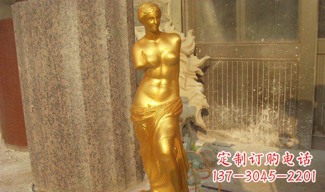 辽宁维纳斯玻璃钢仿铜西方人物雕塑 (2)