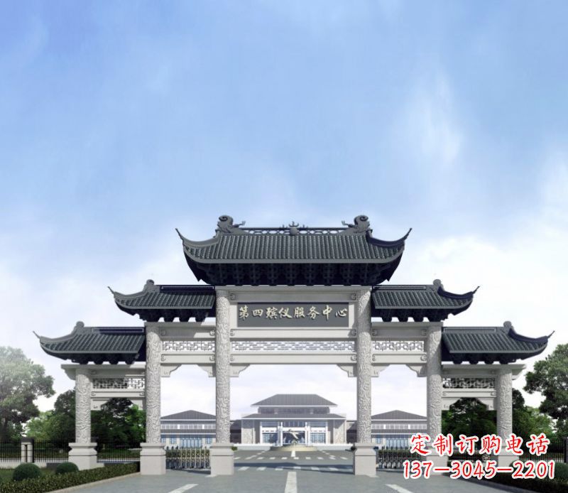 辽宁五门景观石牌坊