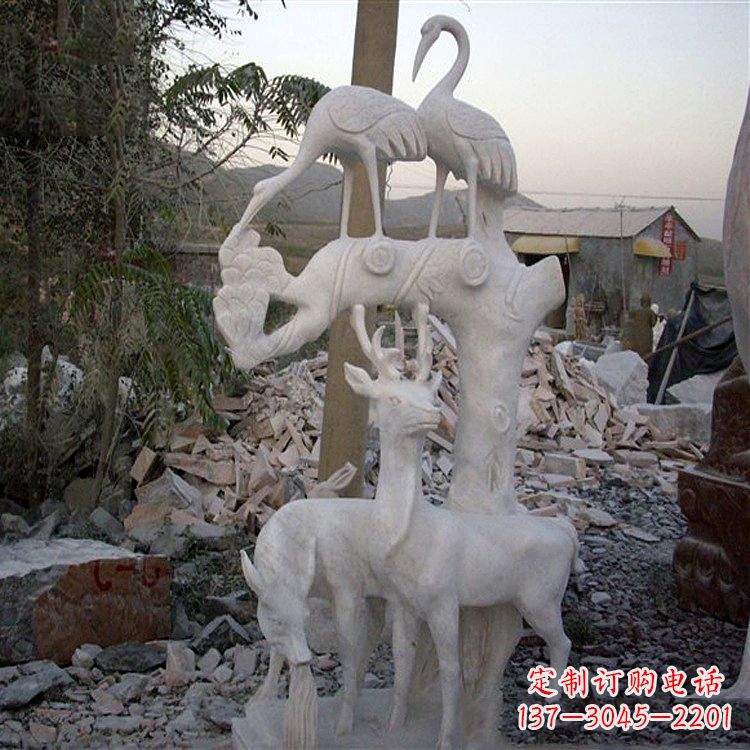 辽宁仙鹤石雕景观摆件