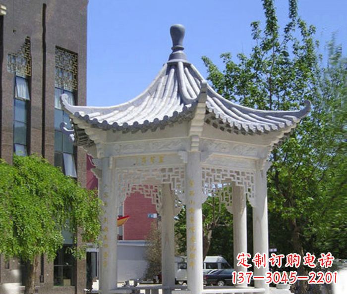辽宁小区景观大理石凉亭