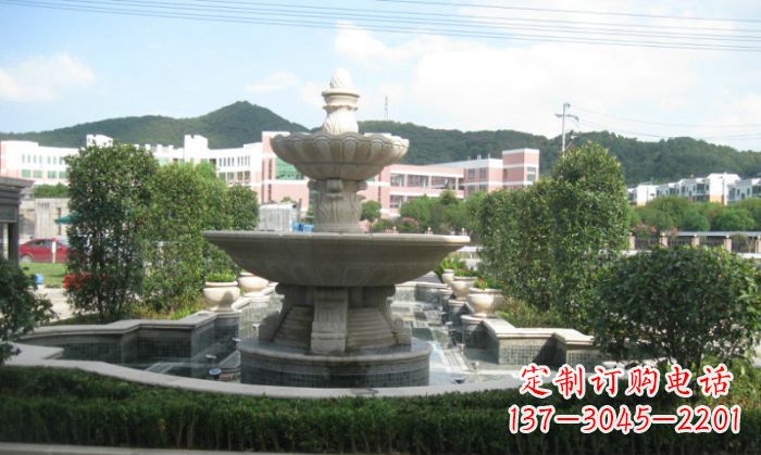 辽宁小区景观大理石喷泉石雕 (2)