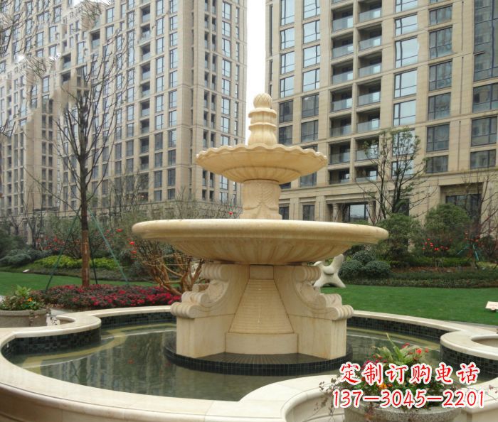辽宁小区景观大理石喷泉石雕 (8)