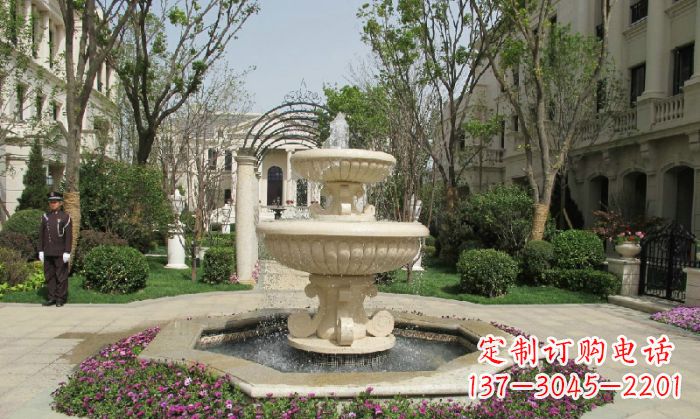 辽宁小区景观大理石喷泉石雕 (7)