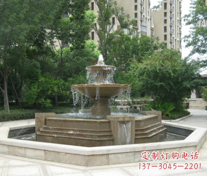 辽宁小区景观大型喷泉石雕 (7)