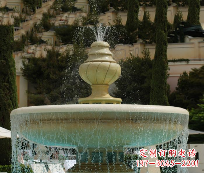 辽宁小区景观多层喷泉石雕_2