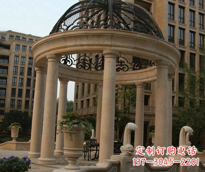辽宁小区景观欧式石雕凉亭