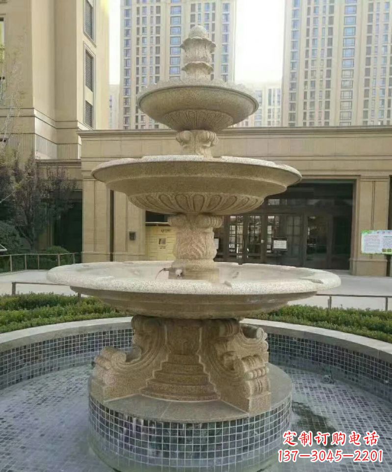 辽宁小区喷泉石雕 (2)