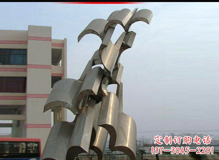 辽宁校园不锈钢书本景观雕塑