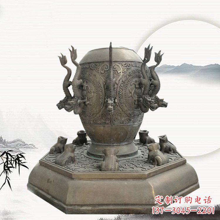 辽宁校园地动仪铜雕