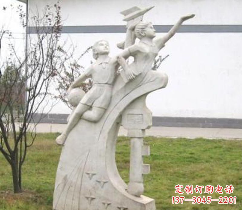 辽宁校园飞天学生石雕