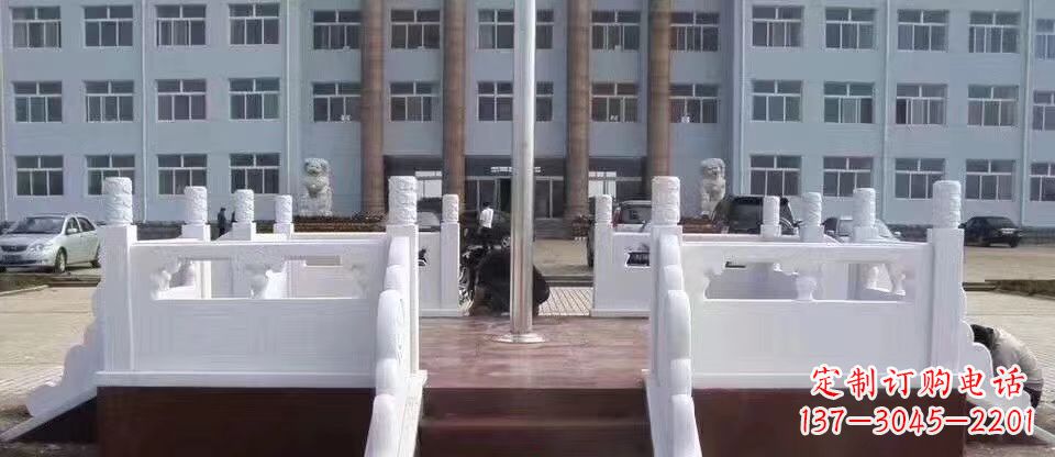 辽宁校园汉白玉升旗台石雕
