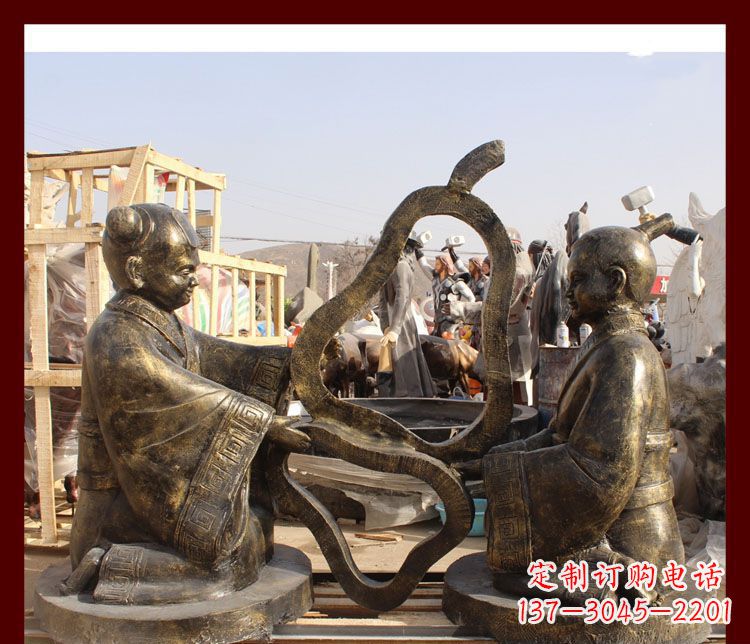 辽宁校园孔融让梨铜雕