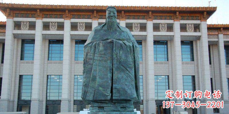 辽宁校园孔子景观铜雕
